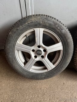 Al disky Audi, Škoda+pneumatiky 225/55 R16. - 2