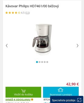Predám kávovar PHILIPS - 2