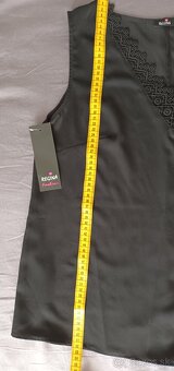 Cierny novy top s cipkou, velkost S - 2