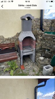 Predám úplne nová záhradný betónový gril - 2