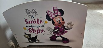 Detska postel Minnie Mouse 140x70+matrac - 2