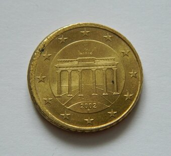 Predám 50 euro cent 2002 F Nemecko - chyborazba - 2