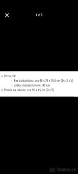 Detská postieľka 90"45cm - 2