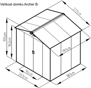 Záhradný domček Rojaplast Archer B - 2