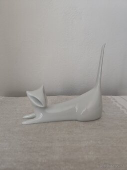 Royal dux mačka brusel porcelánová soška 20 cm - 2