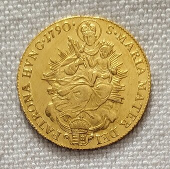 Zlatý dukát Leopold II., 1790, „kráľovský“ - vzácny - 2