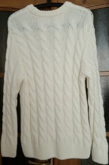 Pánsky sveter Zara biely veľkosť S - 2