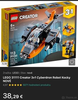 Lego speed, city sportove auto, creator: vrtulnik - 2