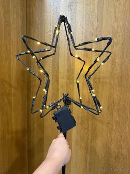 Vianočná dekorácia hviezda na zápich - 2