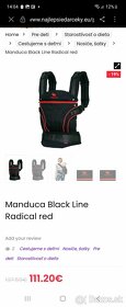 Ergonomický nosič MANDUCA Black Line Radical Red - 2