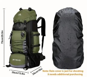 nový nepoužitý batoh objem 90L s ochrannou plas - 2