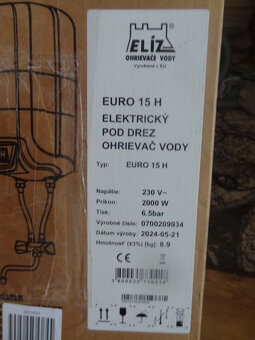 Predám n. el.bojler-ohrievač Eliz-EURO 15H so zľavou - 2