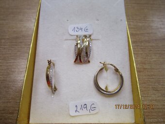 Súprava 14 kt. zlato náušnice 2,71g, prívesok 1,67g - 2
