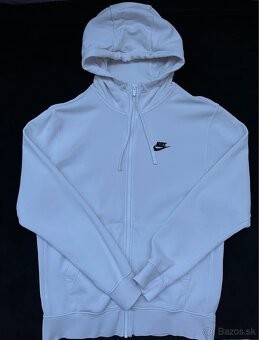 Biela Nike mikina na zips - 2