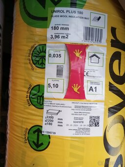 Predám 2 balíky tepelnej izolácie Isover Unirol Plus 180 mm - 2