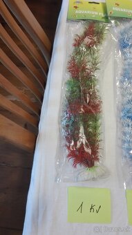 Rostlinky do akvária - umělé - 88 ks - 35 cm velké - 9 druhů - 2