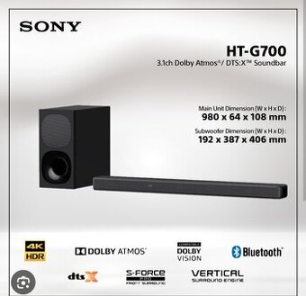 Predám SONY HT-G700 - 2
