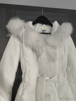 Krasna talianska bunda Max s pravou kozusinou - 2