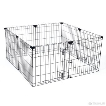 Kovová ohrada pre šteňatá 8 panelov á Š 61 x V 76 cm - 2