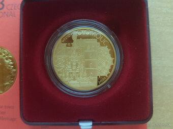 Zlatá minca 5000 Kč Olomouc proof 2024 pod cenu zlata - 2