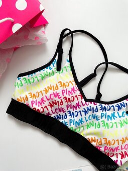 Victoria’s Secret Pink duhova farebna športova podprsenka - 2