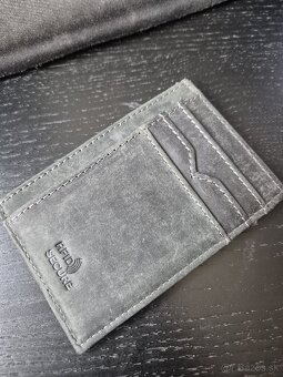 Kozena dokladovka, cierna RFID secure - 2