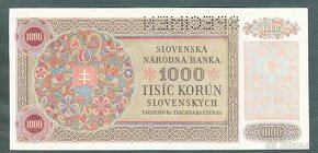 Staré bankovky 1000 sk 1940 KOLEK perf. pěkný stav - 2