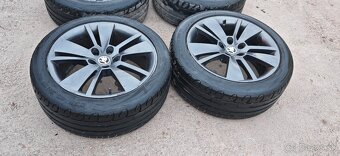 ALU Škoda Zenith 5x112 a letné Orium 235/45 R18 - 2