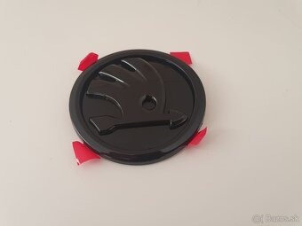 Škoda znaky čierne lesklé 90mm a 80mm - 2