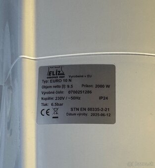 Prietokový ohrievač ELIZ 10 N - 2