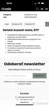 Vojenská vesta Airsofr - 2