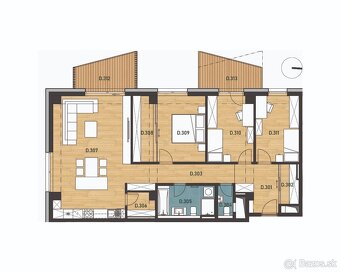 4 izbový byt 107m2 v novostavbe Villa Borovica, Košice-Západ - 2