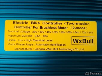 Kontroler pre elektrobicykel 36V-84V 2000W 40A max BLDC - 2