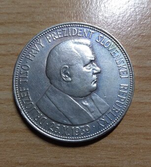 20 Koruna Jozef Tiso 1939 - slabo magnetická - 2