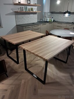 Jedálenský stôl, dubový masív - 2