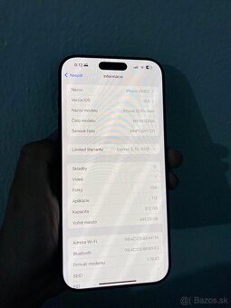Predám iPhone 16 Pro MAX 256GB Black Titanium Stav 10/10 - 2