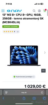 Apple MacBook Air 13”M3 256gb Strieborný - 2