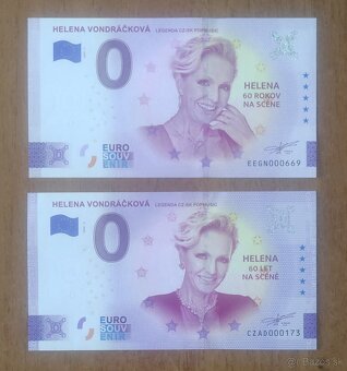 0 eur bankovky Vondráčková SK a CZ - 2