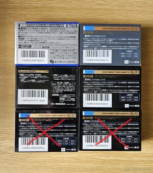 FUJI-SHARP-TOSHIBA Profi kamerové videokazety S-VHS-C - 2