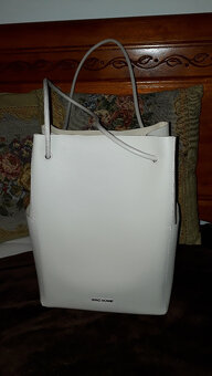 biela kožená kabelka ginno rossi - 2