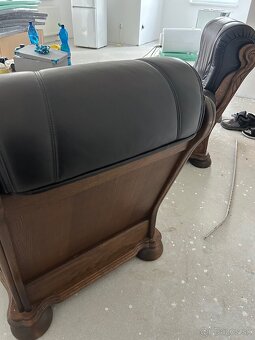 Kožený dubový gauč - 2