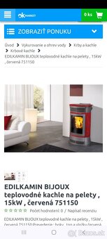 Krbové kachle Edilkamin Bijoux ,teplovodné na pelety - 2