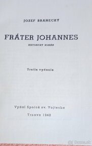 predám knihu J. Branecký Fráter Johannes - 2