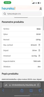 Predám elektrickú kolobežku VeGA VIRON XL-700 PRO - 2