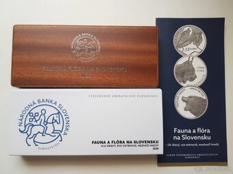 Proof Ag mince - Fauna a flóra na Slovensku - 3x 3,33 Eur - 2