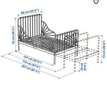 rastúca IKEA postel - 2