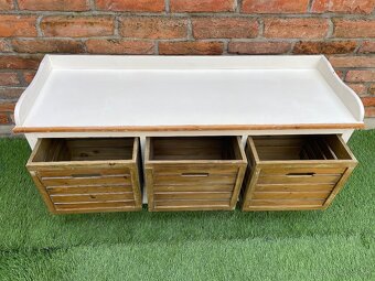 Botník vintage, lavica so zásuvkami - 2