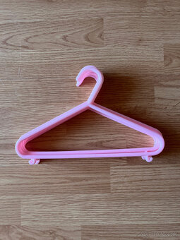 Detské ružové vešiaky - 8 ks - 2