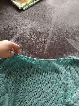 Mentolový svetrík predĺžený - Uni - 2