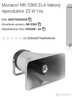Monacor nové kusy 3ks pa302 a 6ks nr33ks - 2